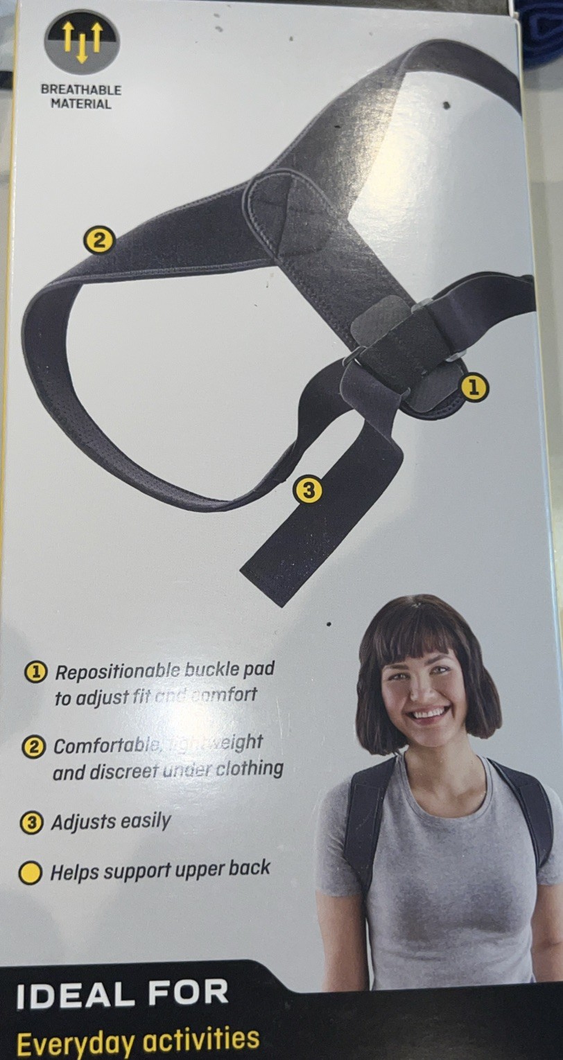 3M Futuro Posture Corrector – Adjustable Support | One Size Fits Most | Black