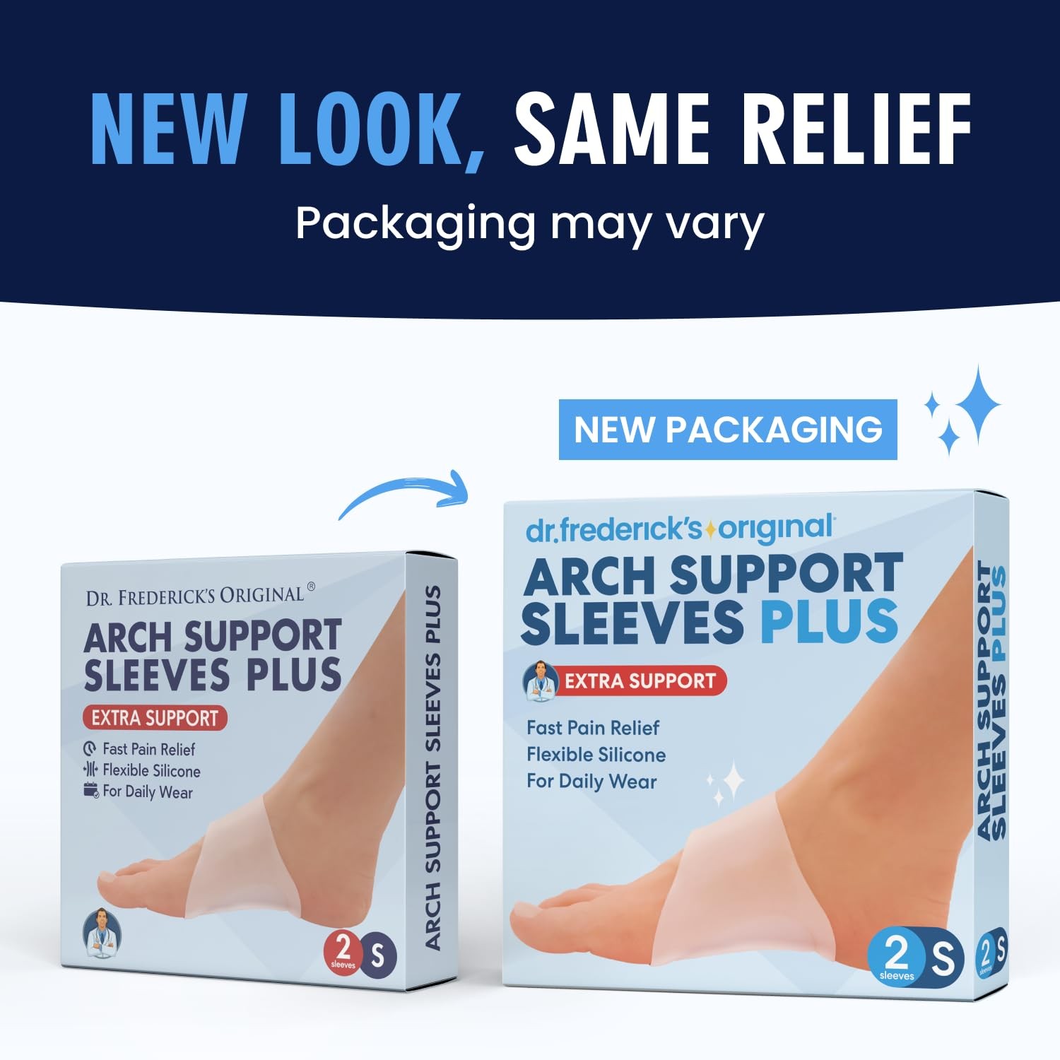 Dr. Frederick’s Original Arch Support Sleeves Large/X-Large (Pack of 2), Nude