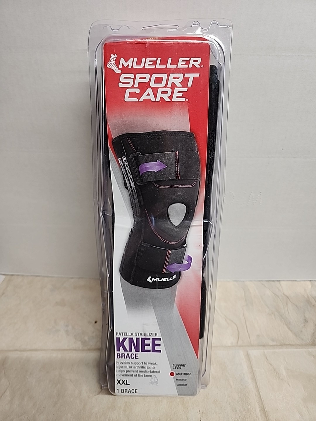 Mueller Patella Knee Stabilizer Brace, Black XXL