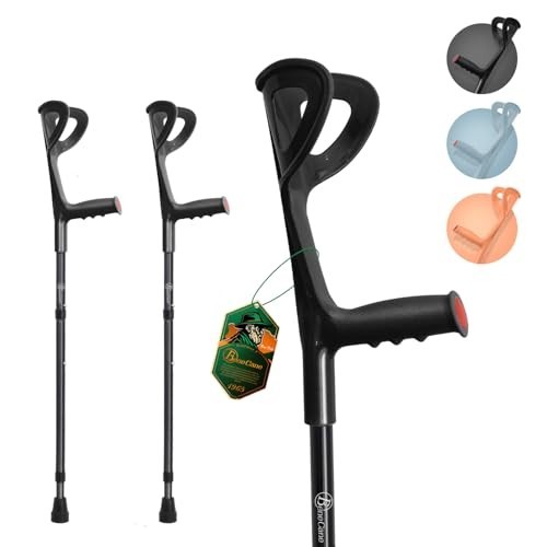 Lightweight Adjustable Forearm Canes – Ergonomic Arm Crutch with Non-Skid Tips