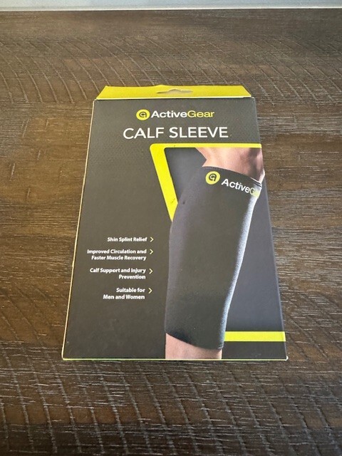 NEW Active Gear Black Calf Sleeve Unisex Size Large 14.1″-16.5″ FREE Shipping!!