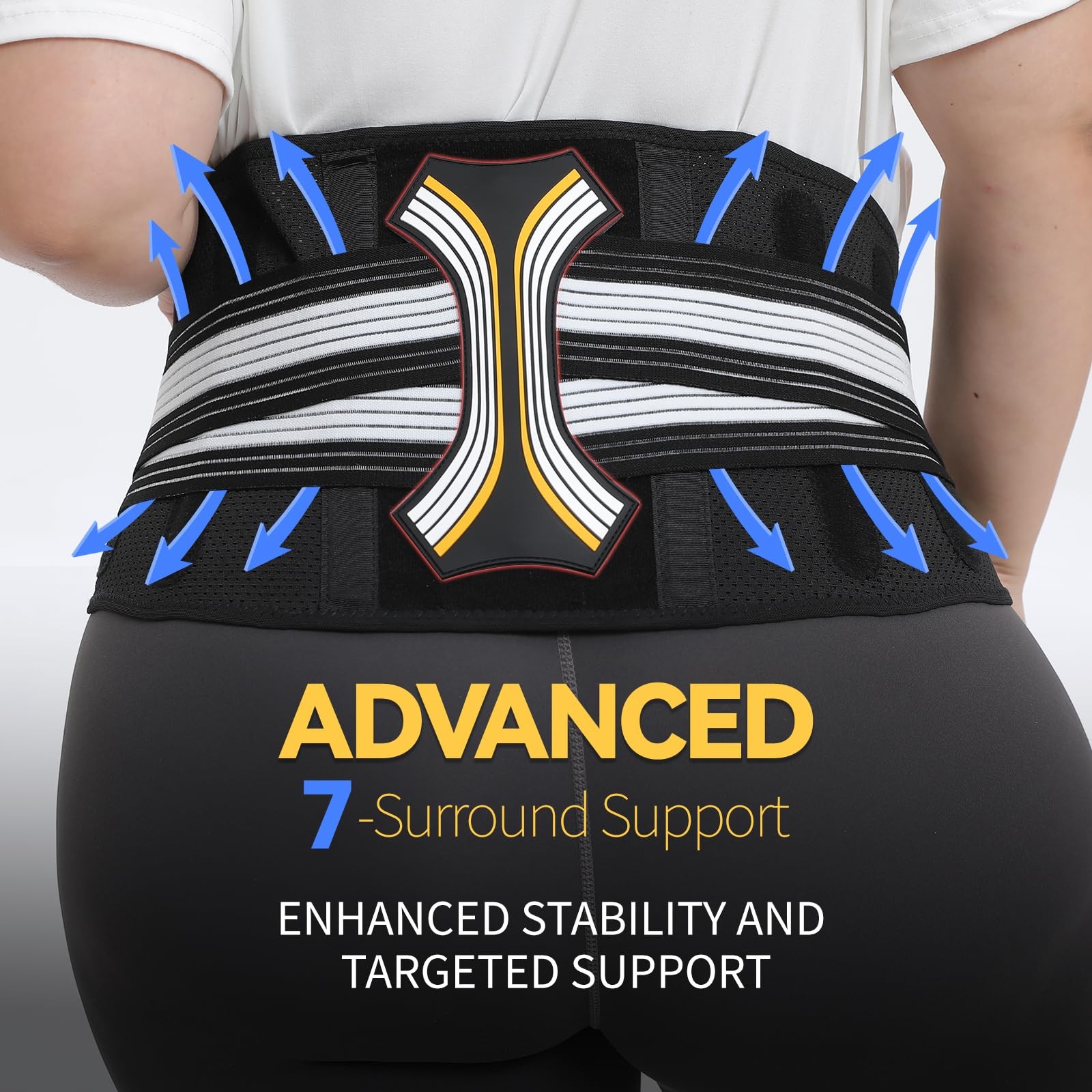 Back Brace for Lower Back Pain, Decompression Lumbar Support Belt with 3D Lum…