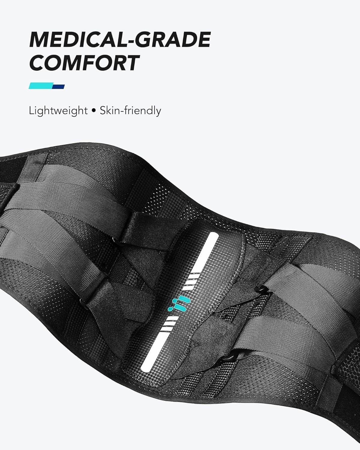Ergonomic Curved Back Brace for Sciatica & Herniated Disc Relief – Size L