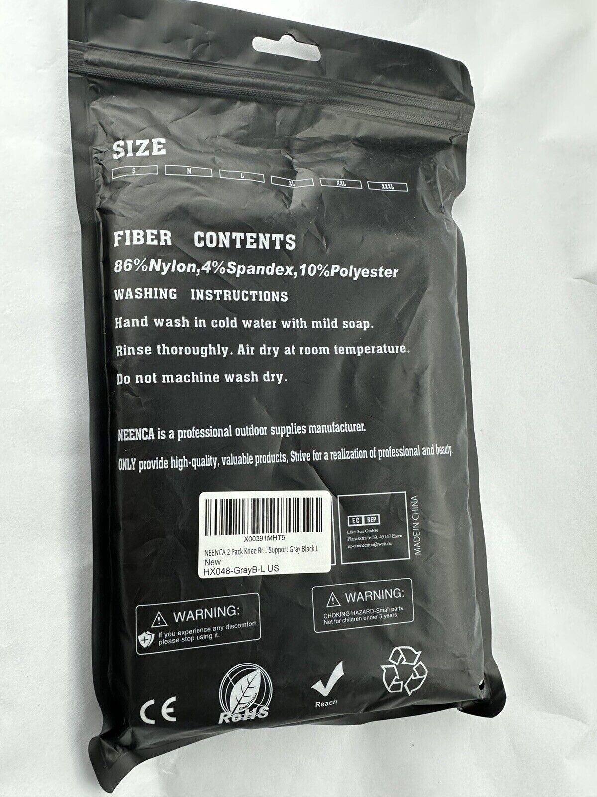 NEENCA 2 Pack Knee Brace Knee Compression Sleeve Support -Size L See Description