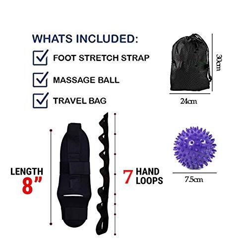 Autonomier Foot and Calf Stretcher, Leg Hamstring Black