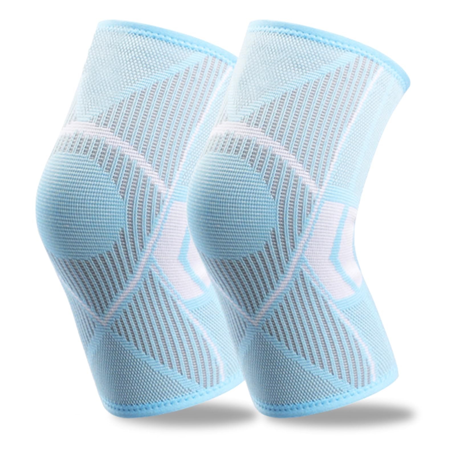 NuCamper Knee Brace for Men & Women, 2 Pack Compression Small, Blue