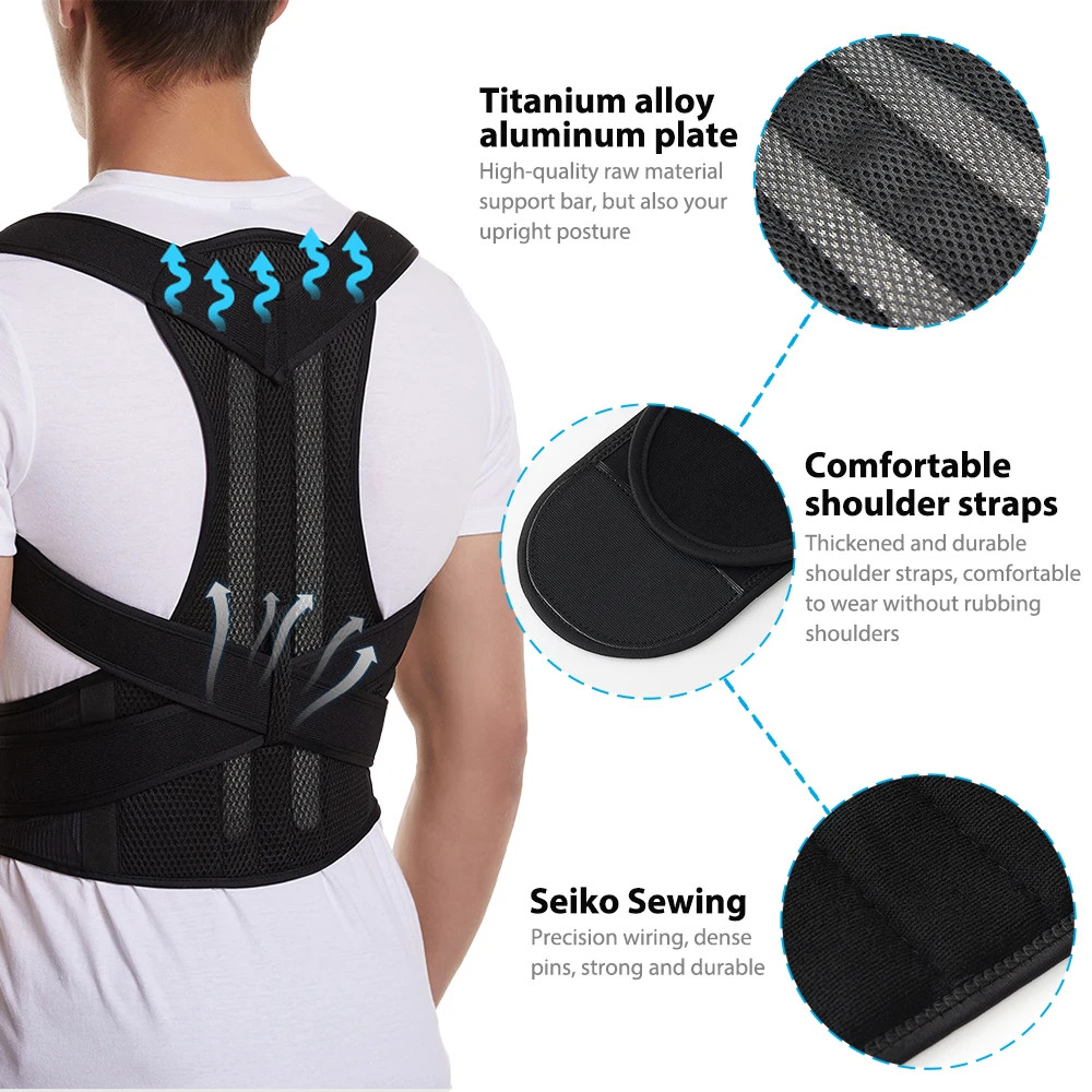 Adjustable Scoliosis Posture Corrector Corset Back Brace Lumbar Support Belt