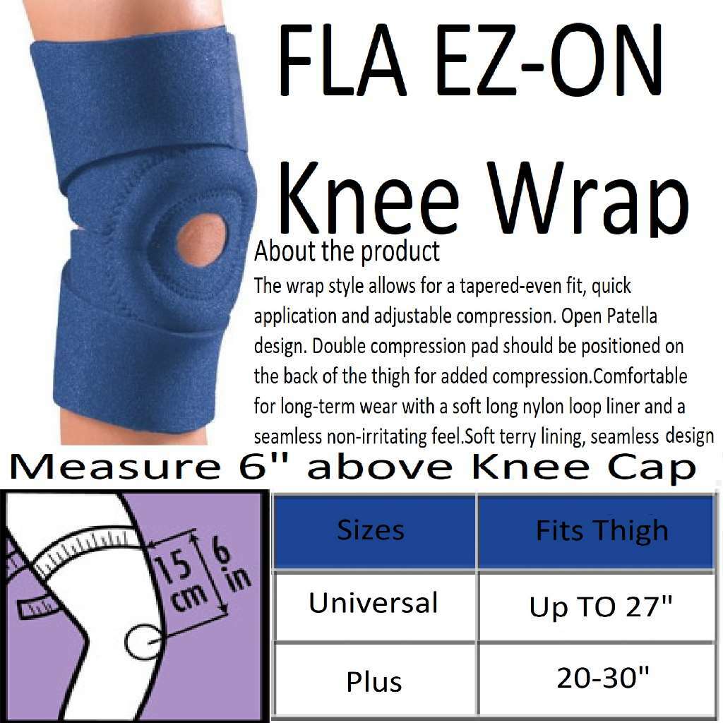 FLA EZ-ON Knee Wrap Blue X-Large