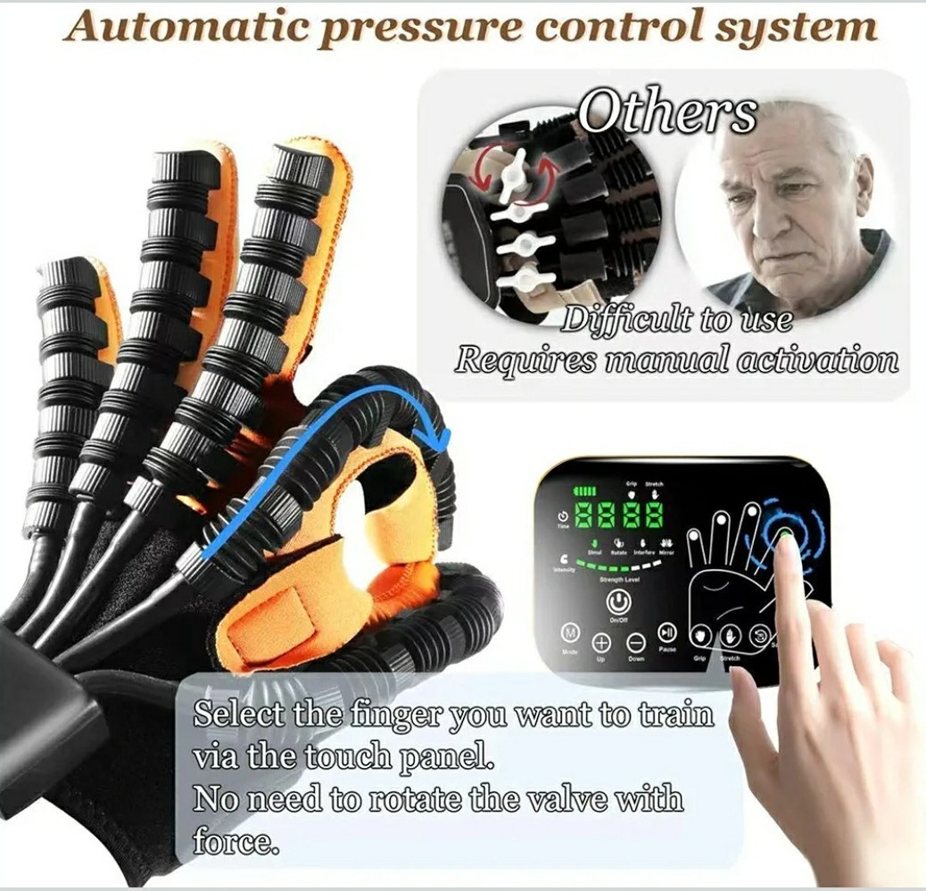 LEFT LARGE Rehabilitation Robot Glove Stroke Recovery Hand Dysfunction Training