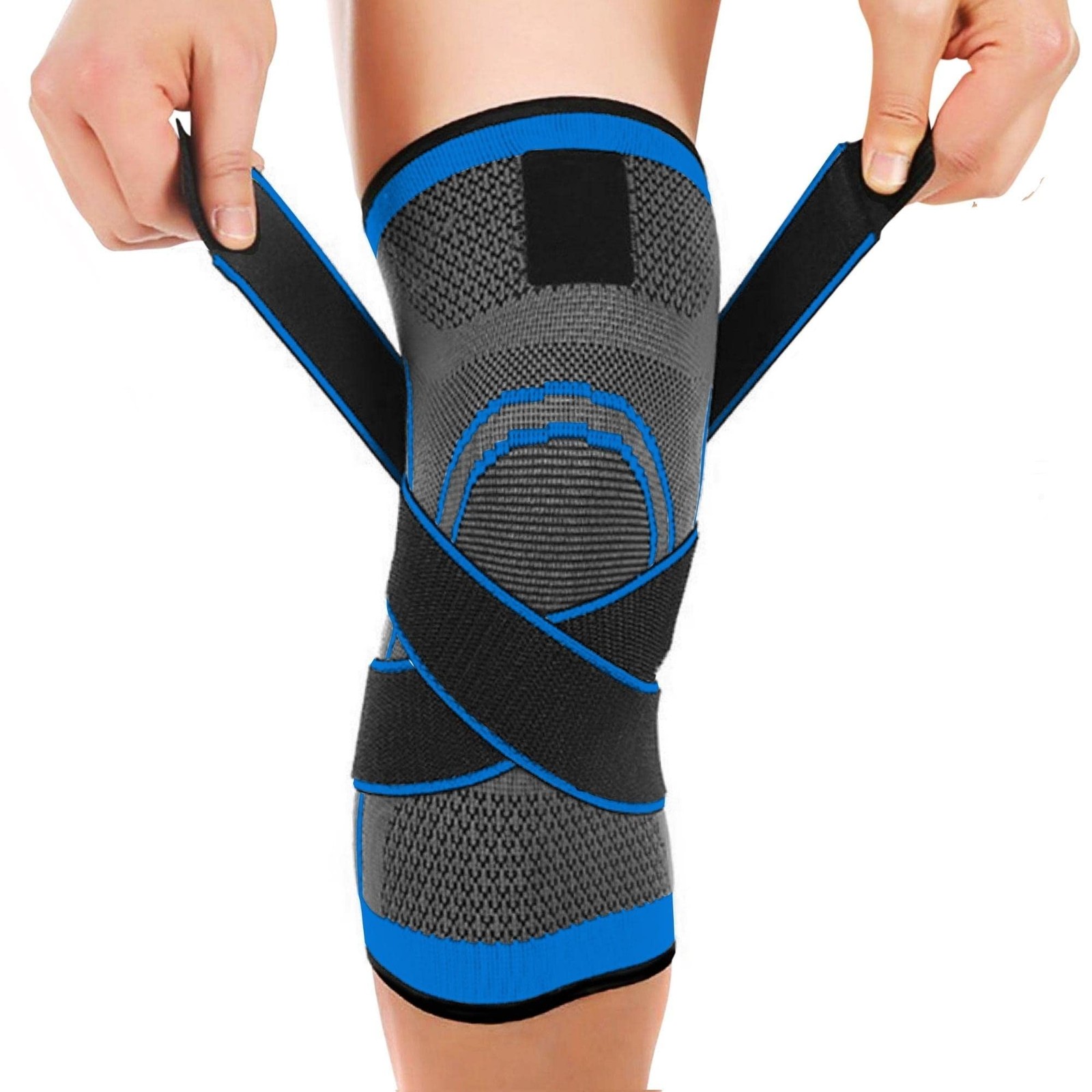 DCF Knee Braces, Sleeve for Men and Women – knee compression 3XL, Blue