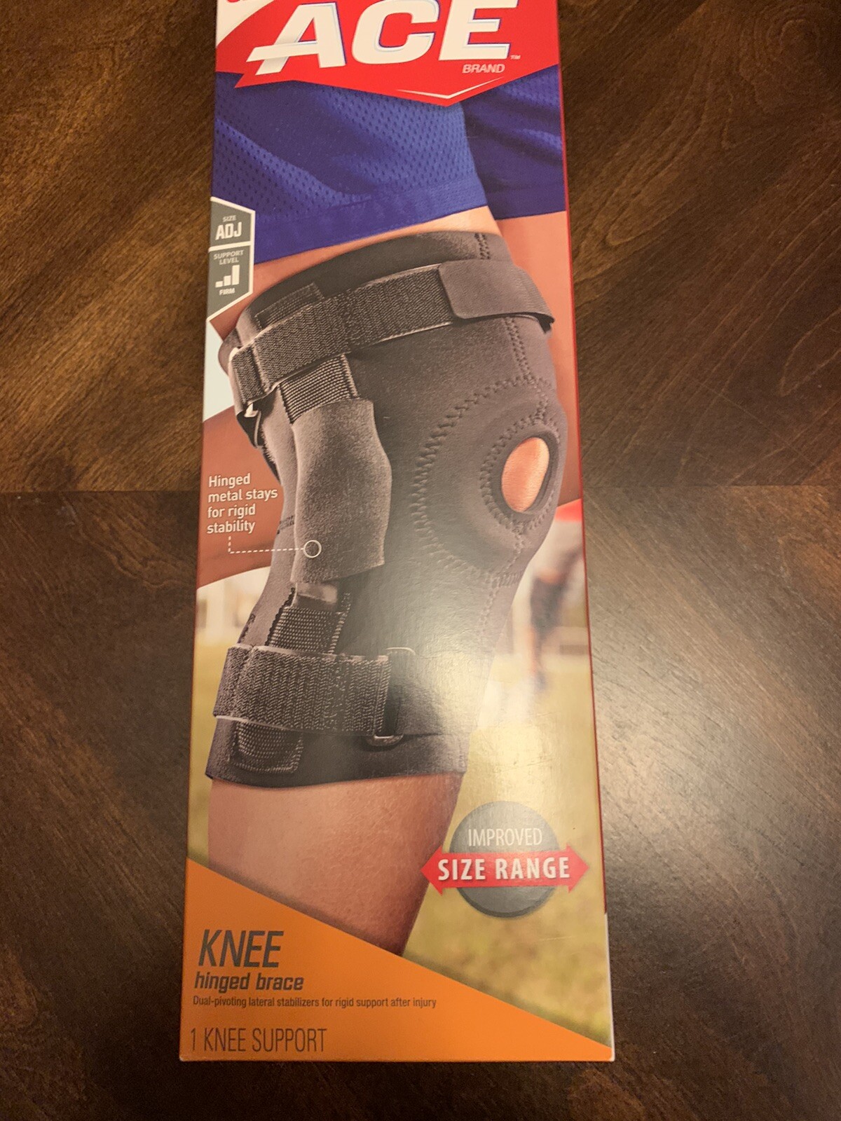 ACE Brand Stabilizing Hinged Knee Brace, Adjustable, Left or Right Knee