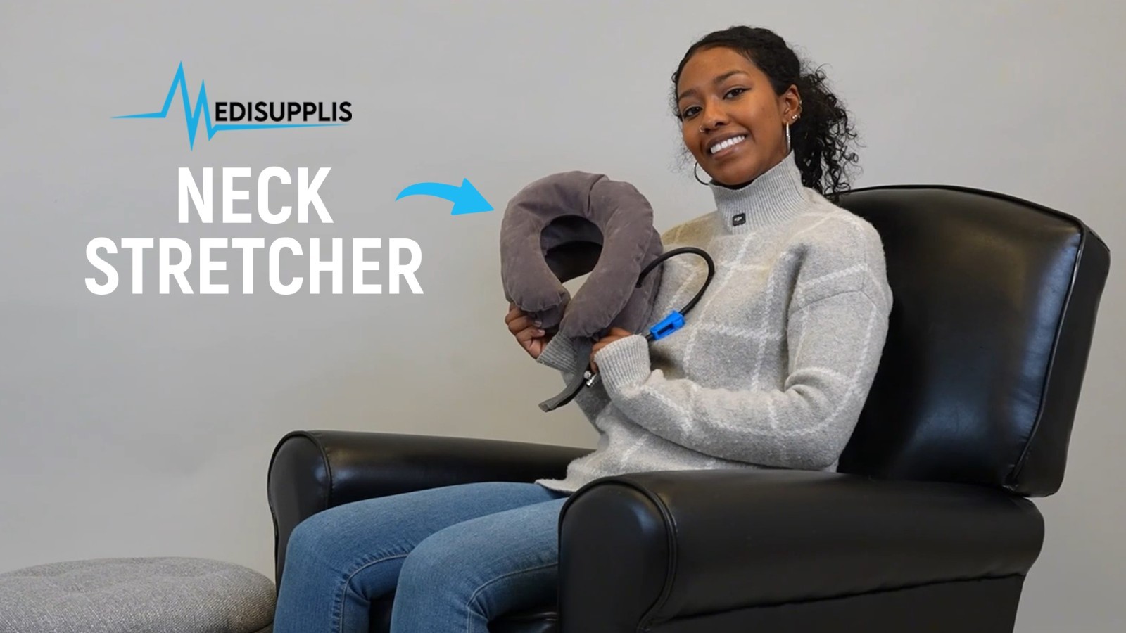 Adjustable Neck Stretcher & Cervical Traction Device for Pain Relief – Home Use