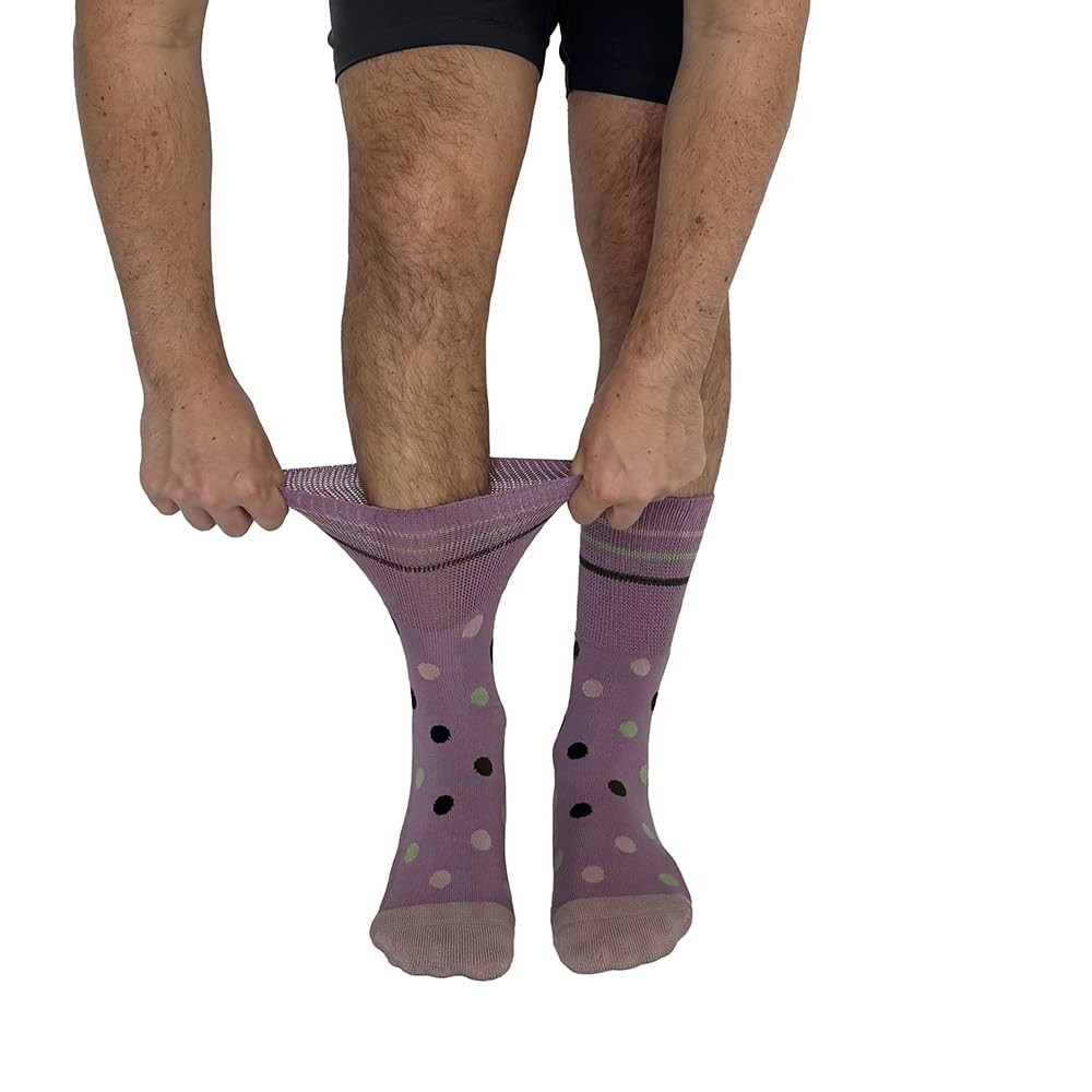 Doctor Johnny’s Compression Socks for Men & Women Small, Pink Polka Dot