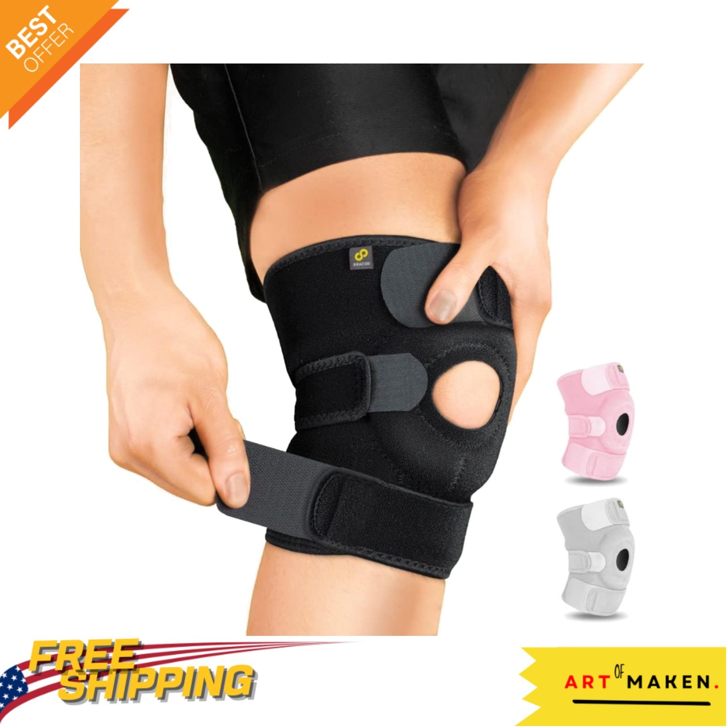 Effective Knee Support for Men & Women – Adjustable Sleeves for Active Recovery