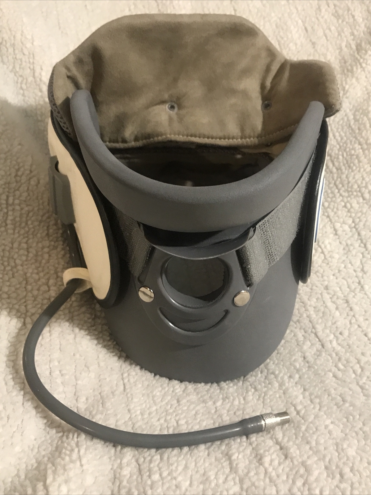 LEAMAI-Standard Cervical Neck Traction Device, Collar,GRAY/WHI w/o Pump