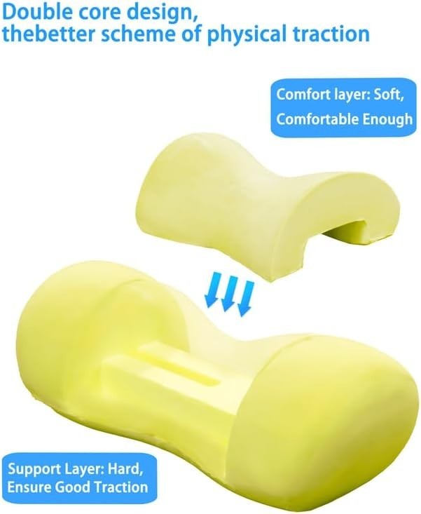 Cervical Neck Pillow for Pain Relief – Small Cylinder Neck Roll & Round Bolst…