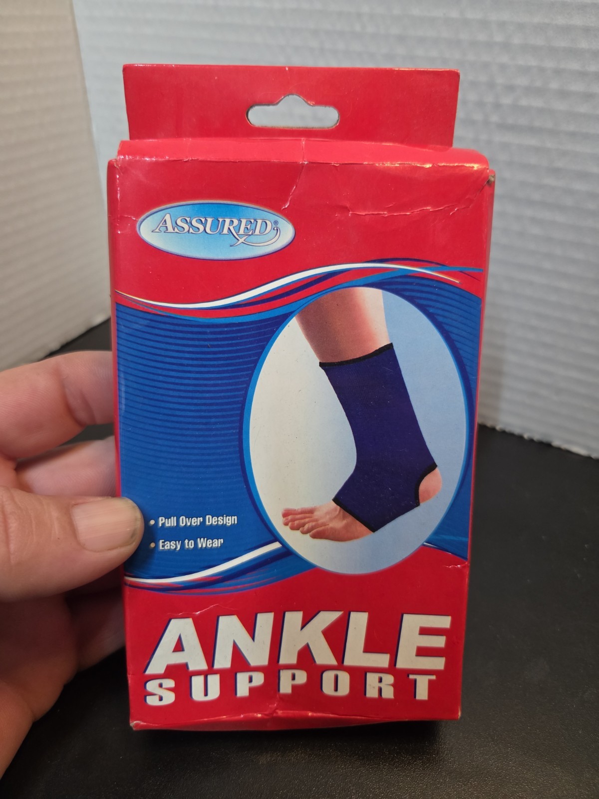 Assured Adult Ankle Support Pull Over Design Dark Blue