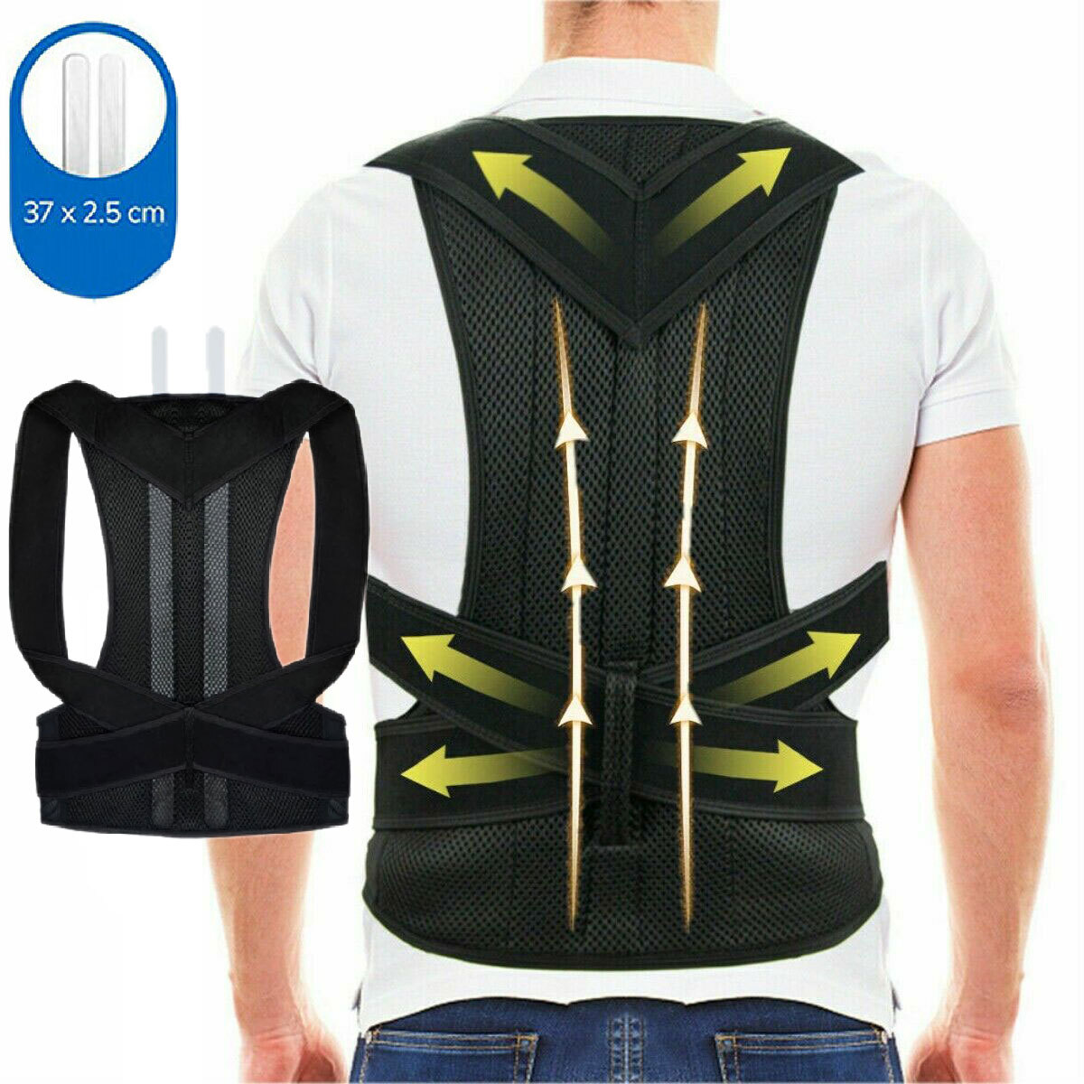 Orthopedic Posture Corset Back Brace Support Corrector Straightener Pain Relieve