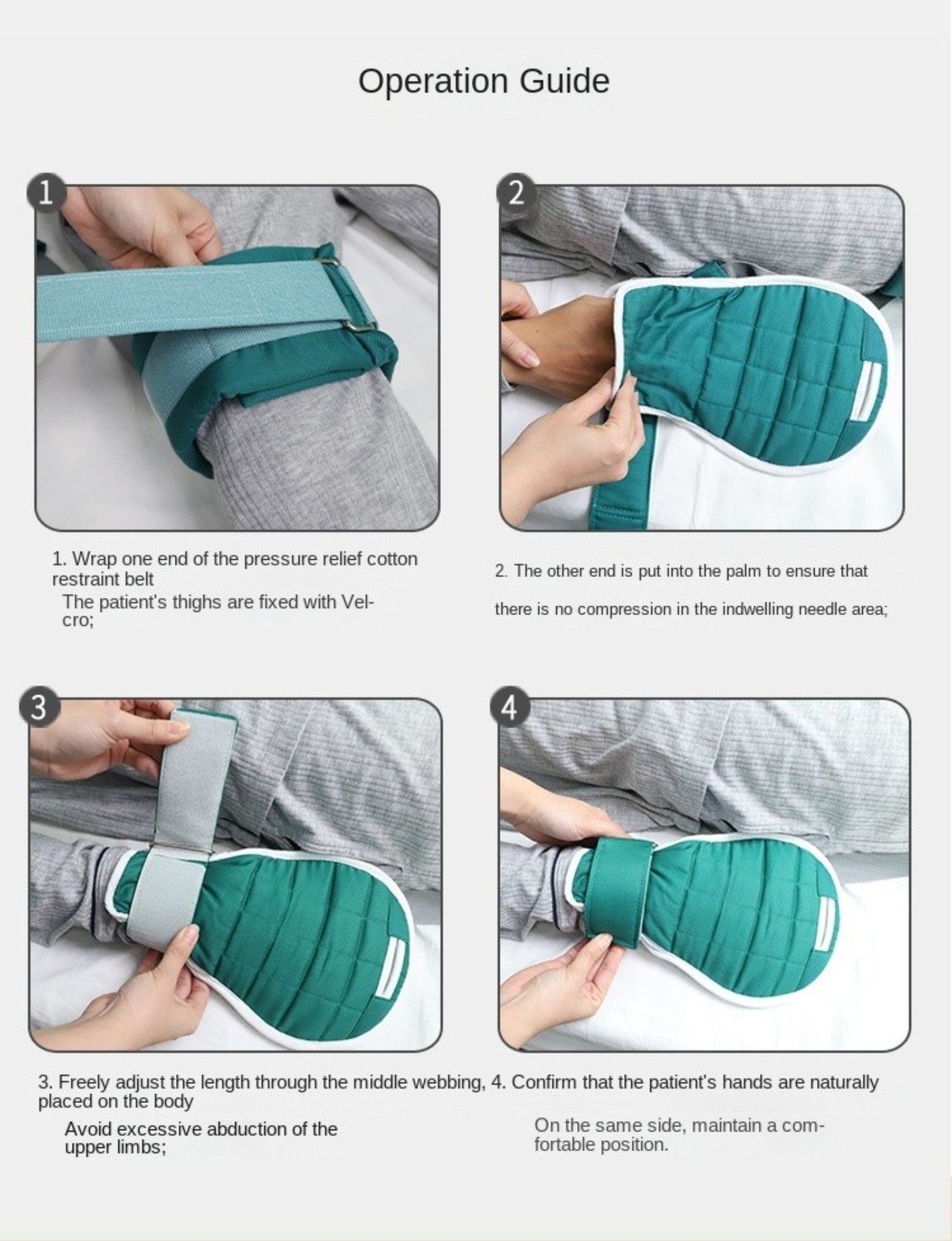 Anti-extubation Restraint Gloves Double Restraint Of Hands And Legs Breathable
