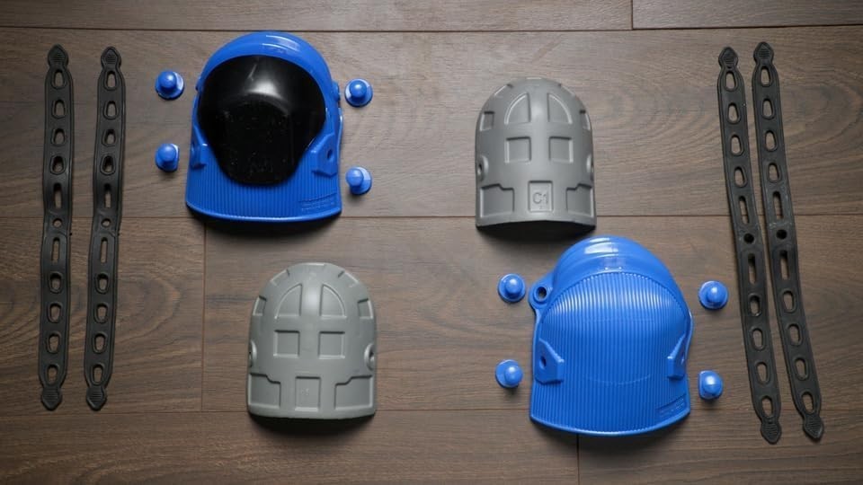 Durable 8 Pack Replacement Buttons for Ultralight Knee Pads – Solid Blue Finish