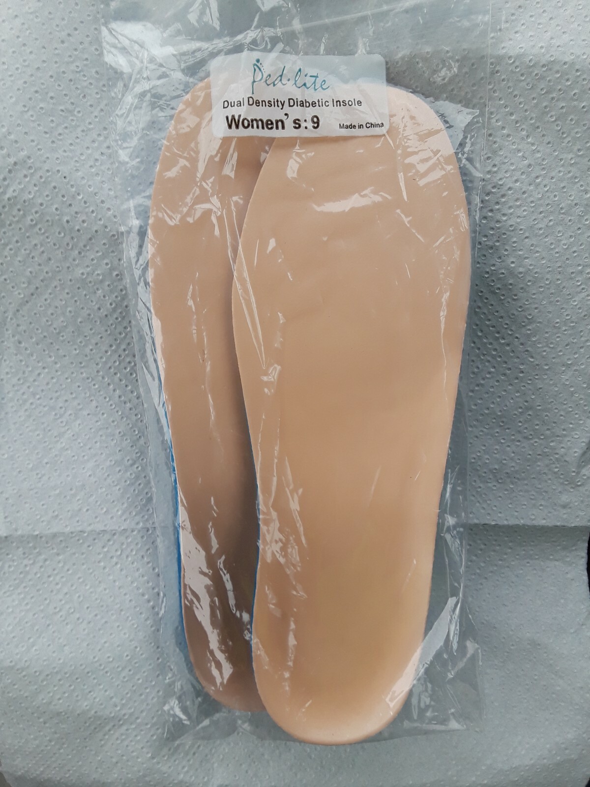 Ped Lite Dual Density Diabetic Insole Women’s Size 9