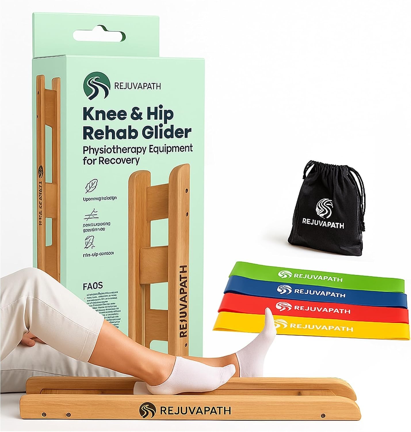 Portable Oak Slide Board – Knee & Hip Rehabilitation for Post-Surgery Recovery