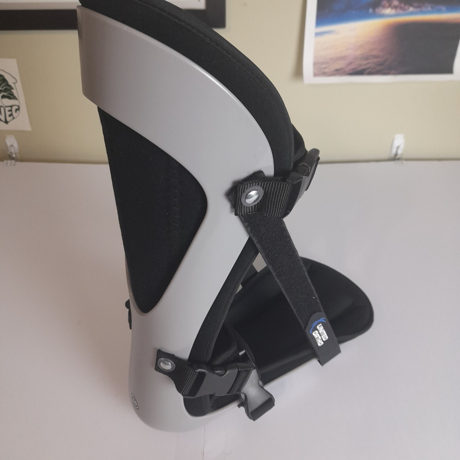 United Ortho Plantar Fasciitis Adjustable Leg Support Brace, Large, Black