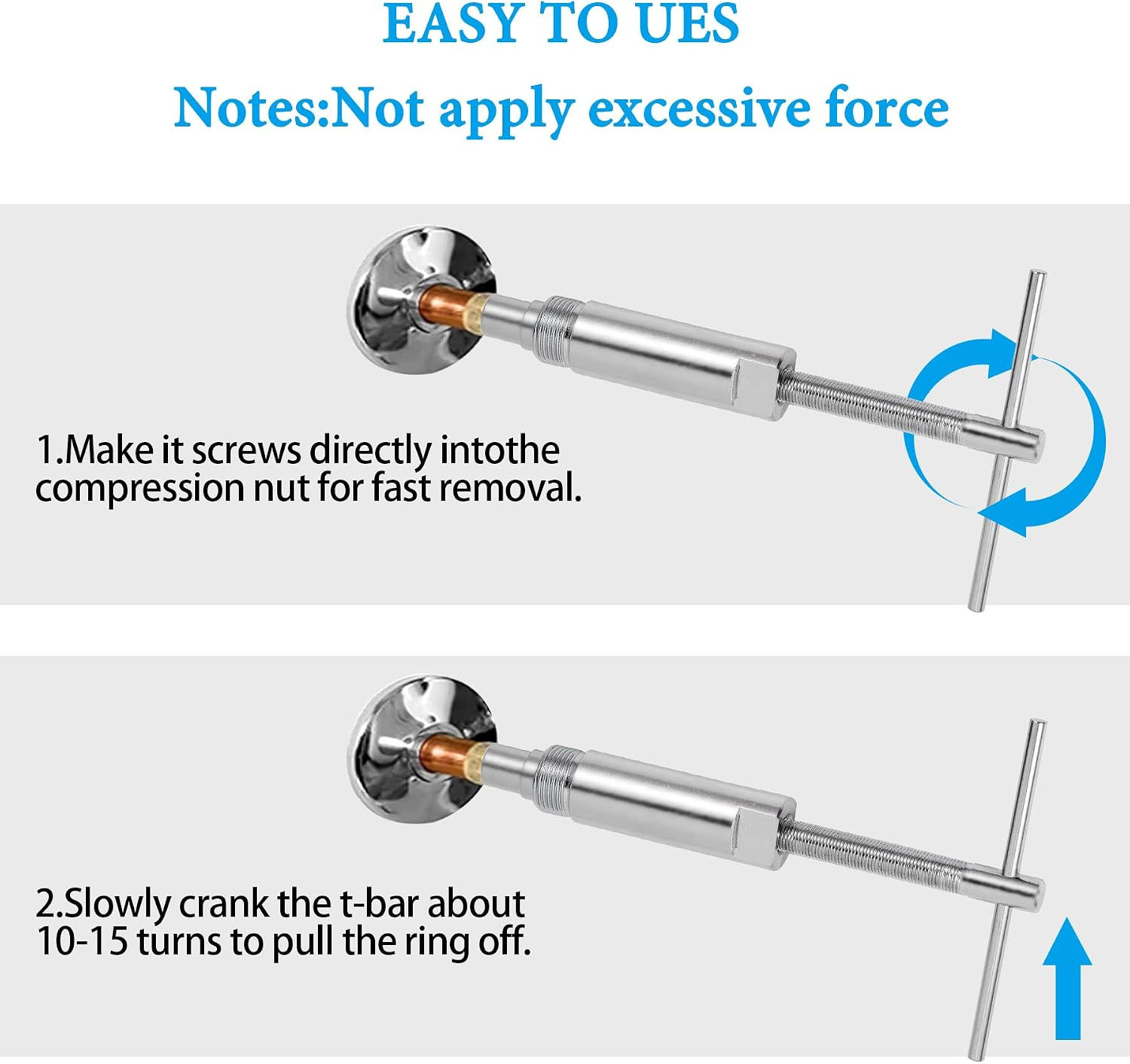 Compression Sleeve Puller and Sleeve Remover for 1/2 Inch Compression Fittings O
