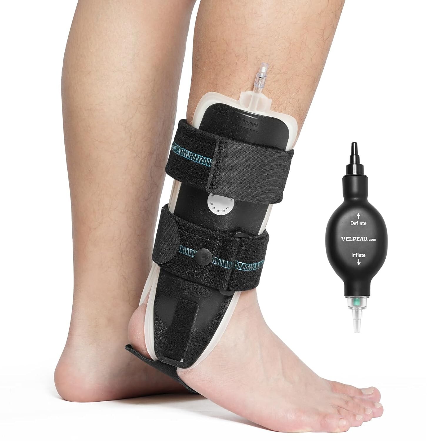 Air Gel Foam Ankle Stabilizer Support Brace for Sprained Ankle, Ligament Injury