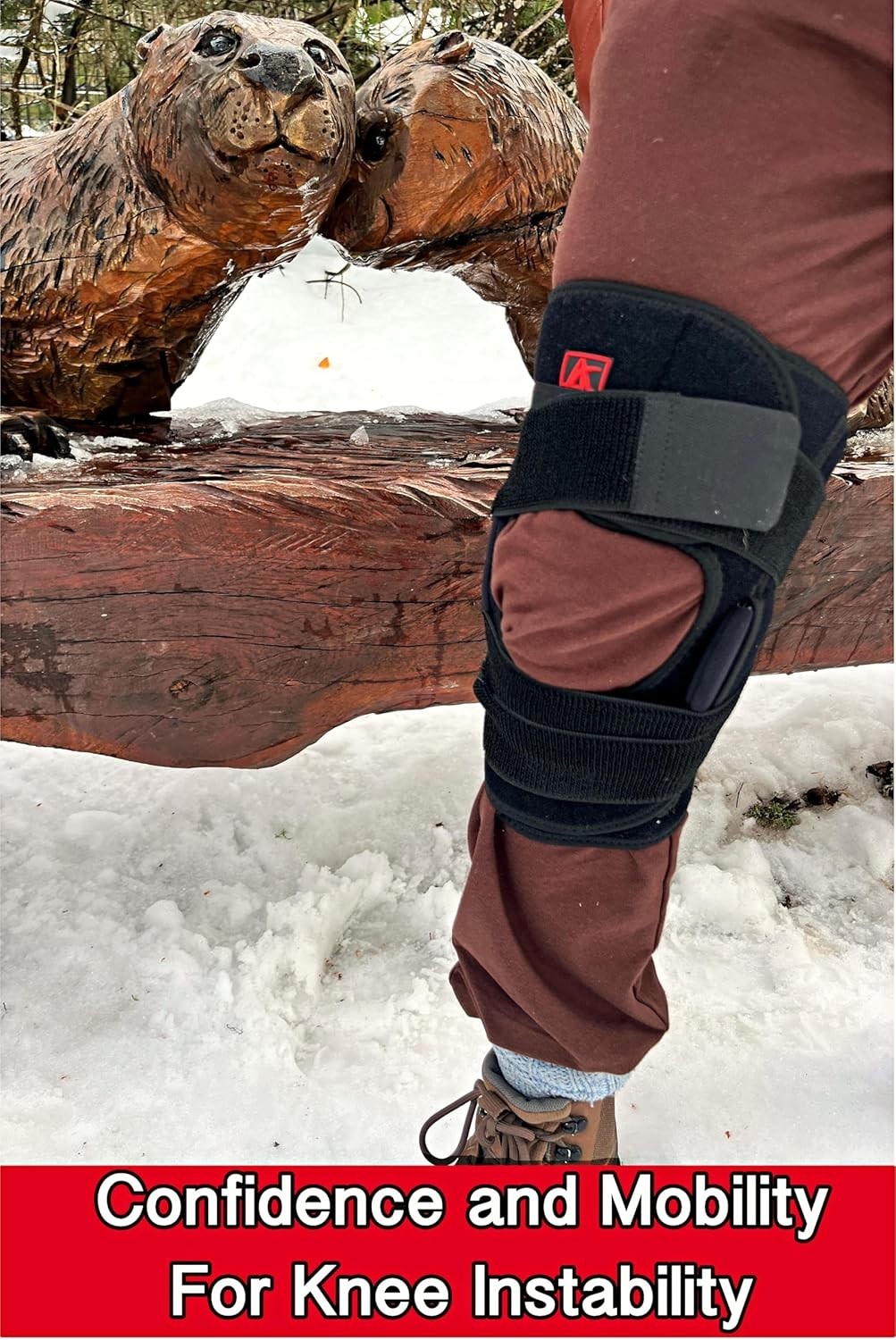 Knee Brace with Hinged Support & Patella Stabilizers
