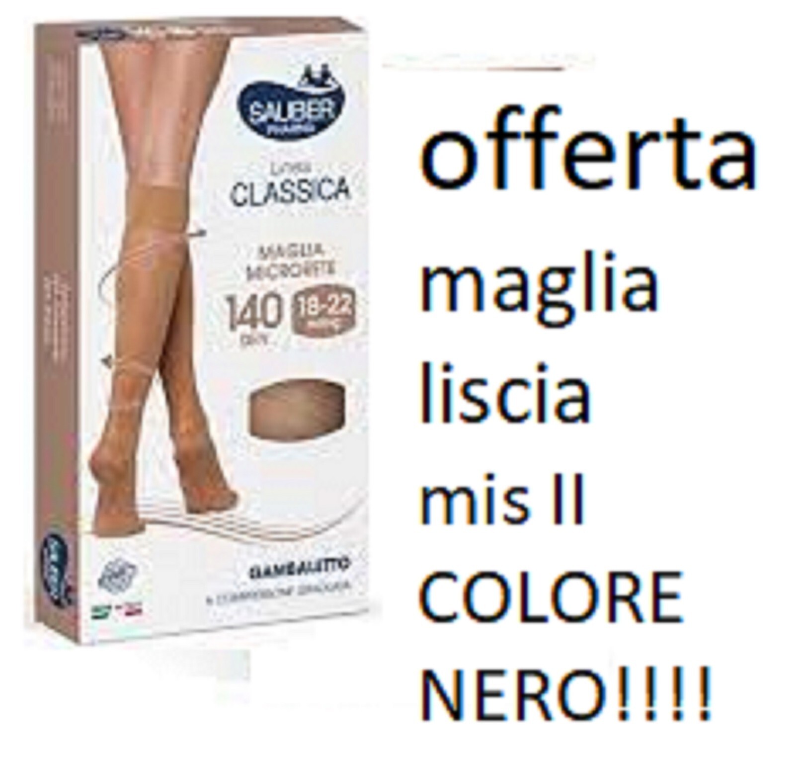 Sauber 140Den 18-22mmHg Graduated Compression Leg Size II Size 35-37