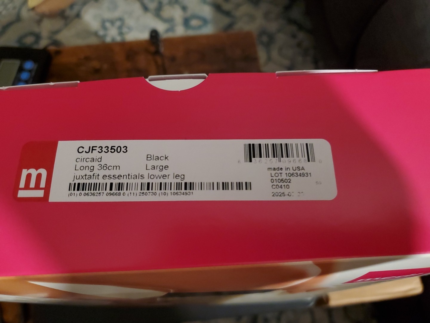 NIB – medi Circaid Juxtafit Essentials Lower Leg – BLACK LARGE 36 cm # CJF33503