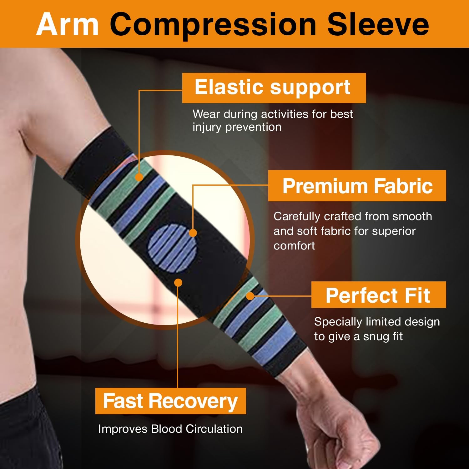 Compression Sleeves for Arms Women & Men, 15-20 mmHg, Pain Relief from Lymphe…