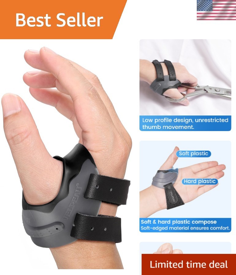CMC Thumb Brace for Arthritis Pain Relief – Medium, Right Hand, Adjustable Fit