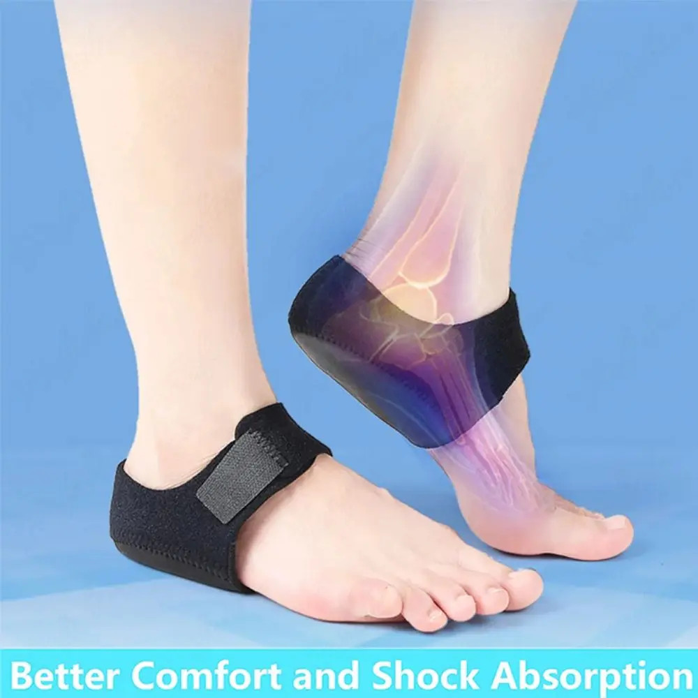 Adjustable Straps Silicone Heel Pads Gel Material Shock Absorption Heel Inserts