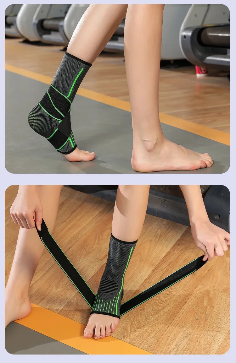 Elastic Ankle Brace Protector Sports Gym Fitness Support Belt.