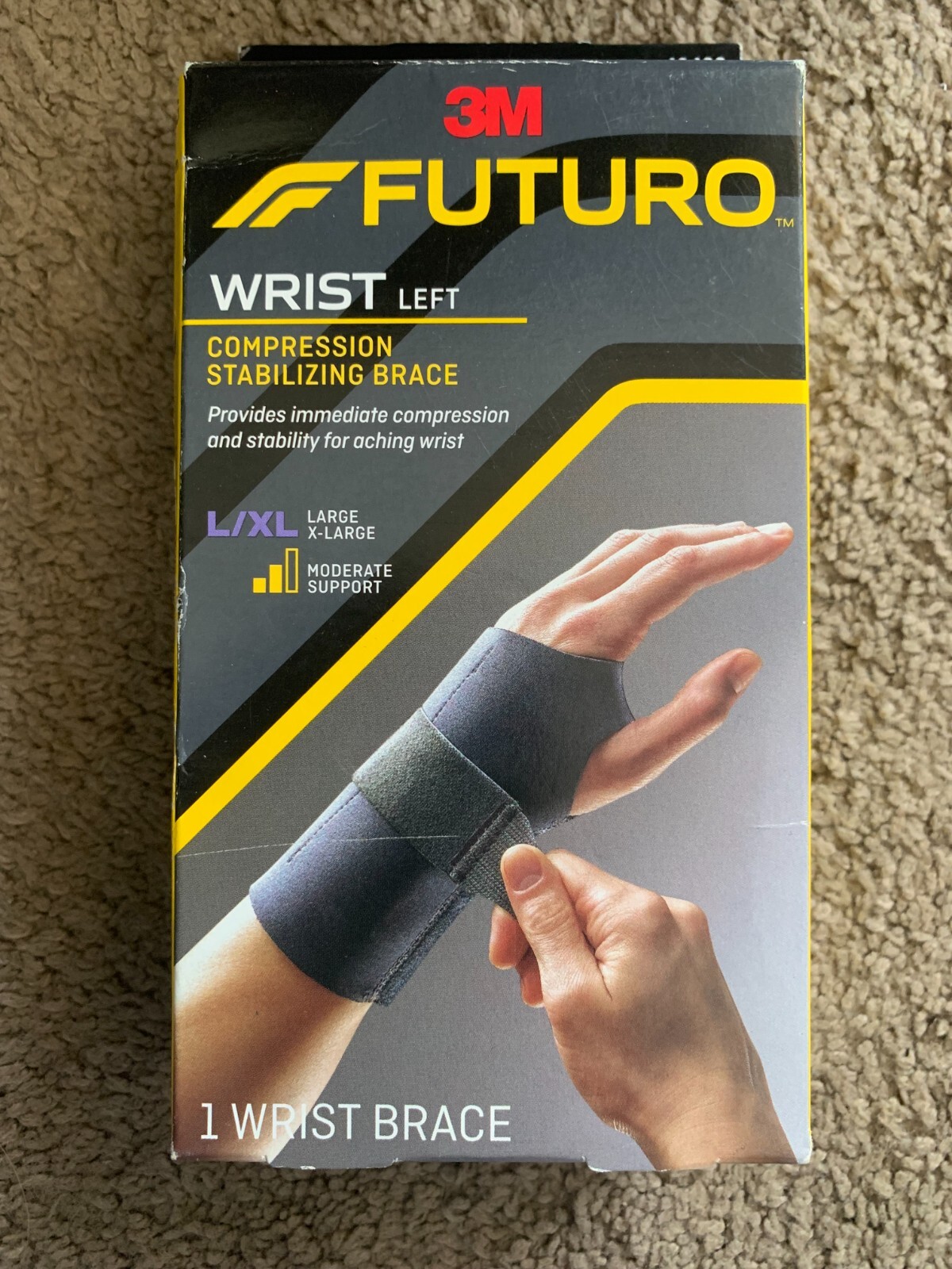 Futuro Compression Stabilizing Brace, Wrist Left, Size L/XL