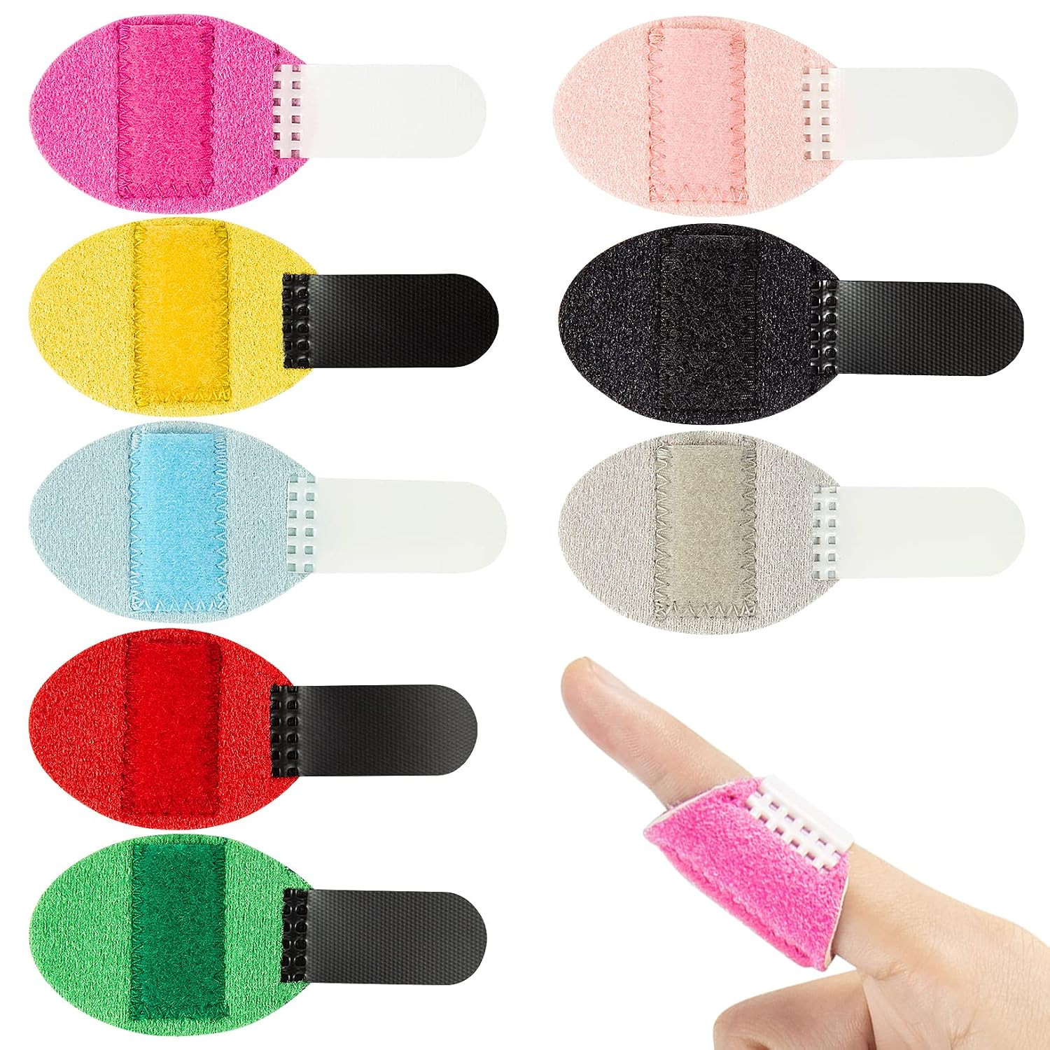 8pcs Finger Splint Adjustable Trigger Finger Splints Finger Brace Index Finger f