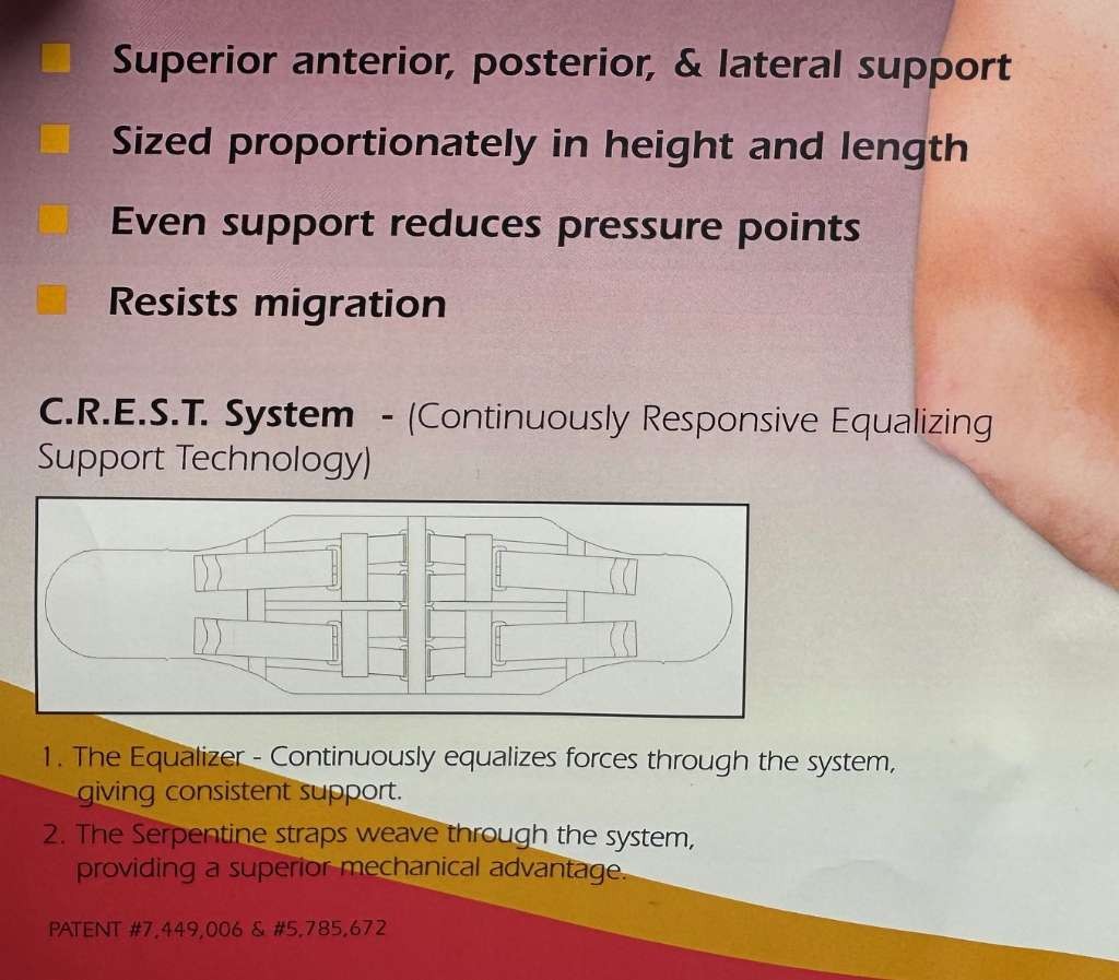 Fusion System Mechanical Lumbosacral Orthosis Size: XXL – C.R.E.S.T. SYSTEM