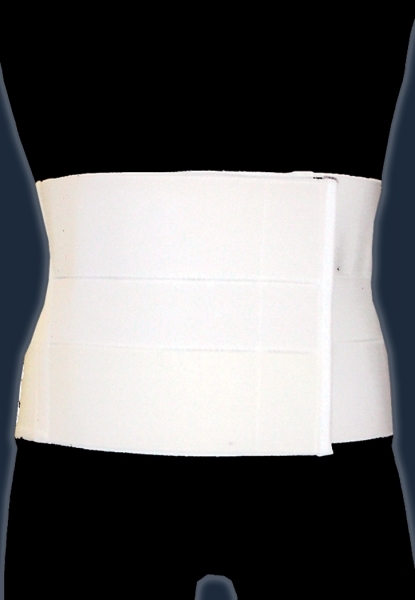 9″ 3 Tier Panel Surgical Abdominal Binder Support Pain Back to Back Wrap White