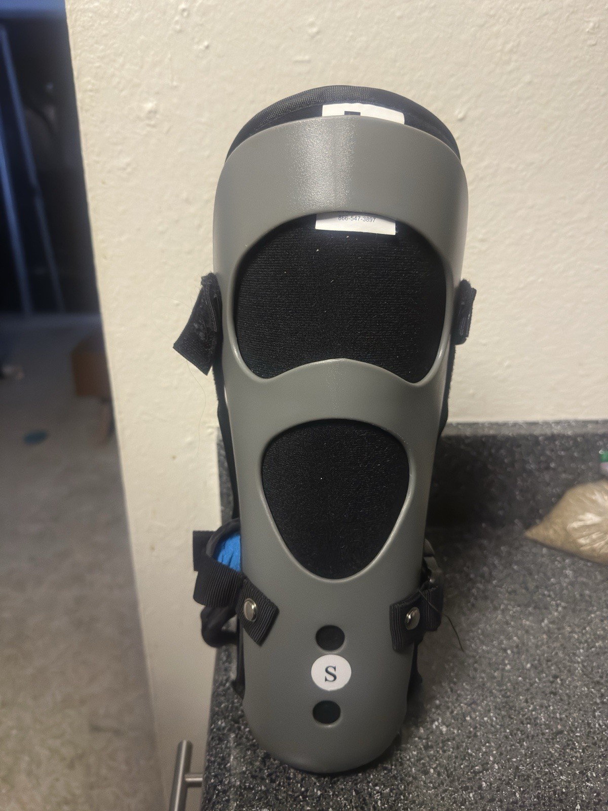 Aircast Ankle & Foot Brace Stabilization Adjustable Size S Gray Blue Black