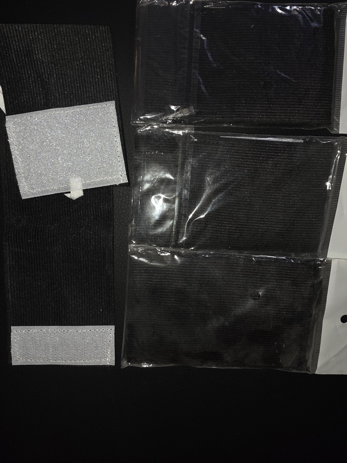 Black White Hook & Loop Tape Sew-On Strips