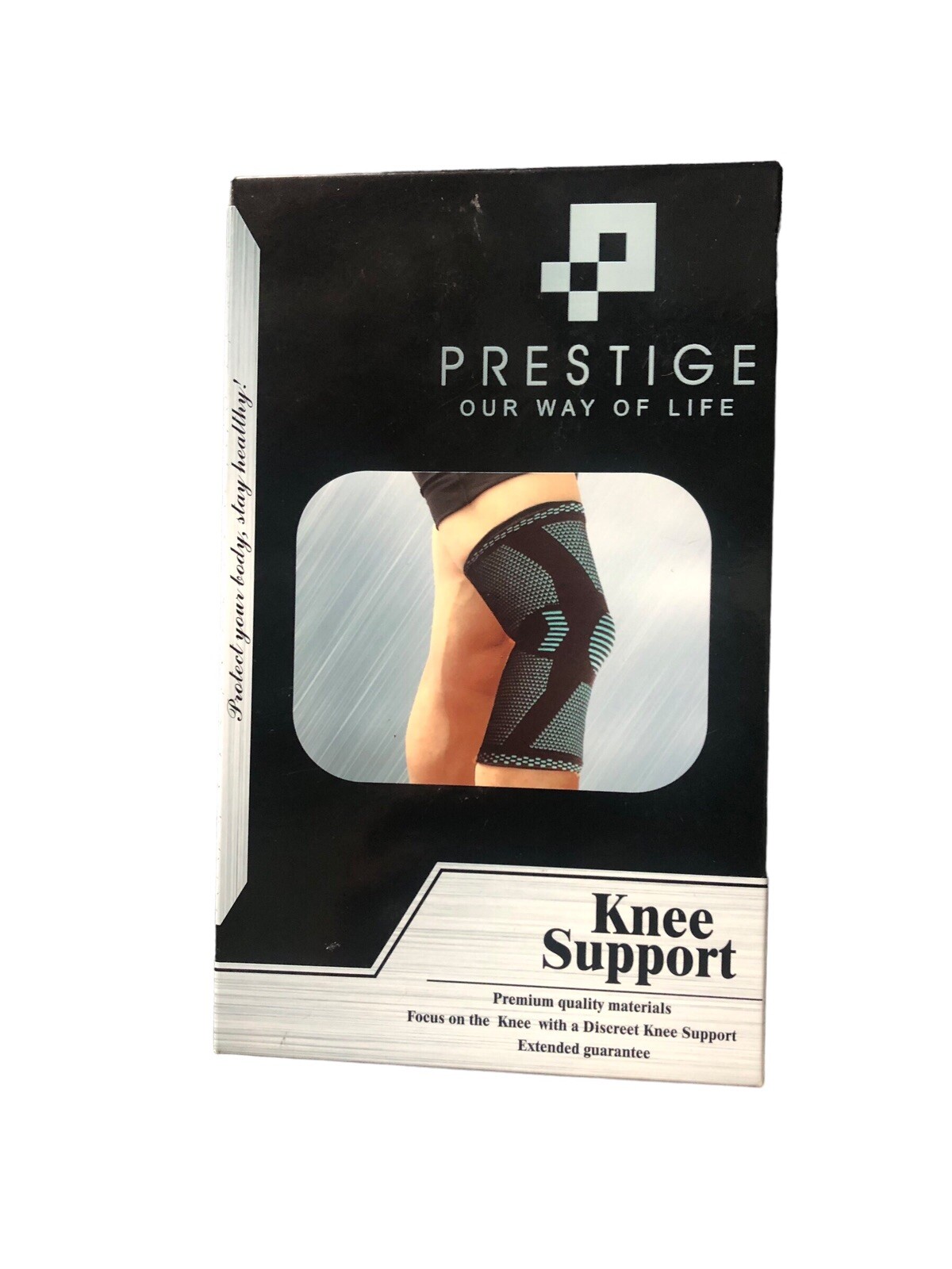 Prestige Knee Support Unisex Black Green Size M ($)