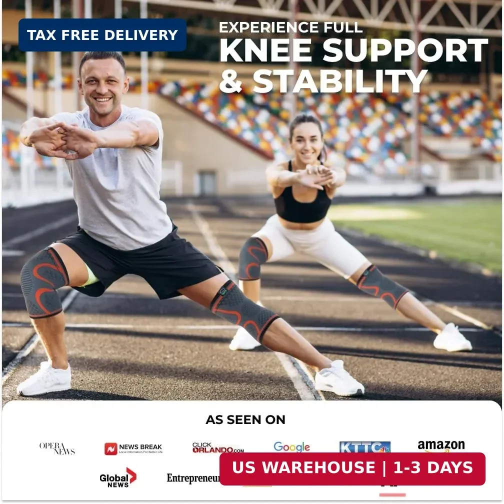 Knee Brace Compression Set 2pcs Running Sports Support