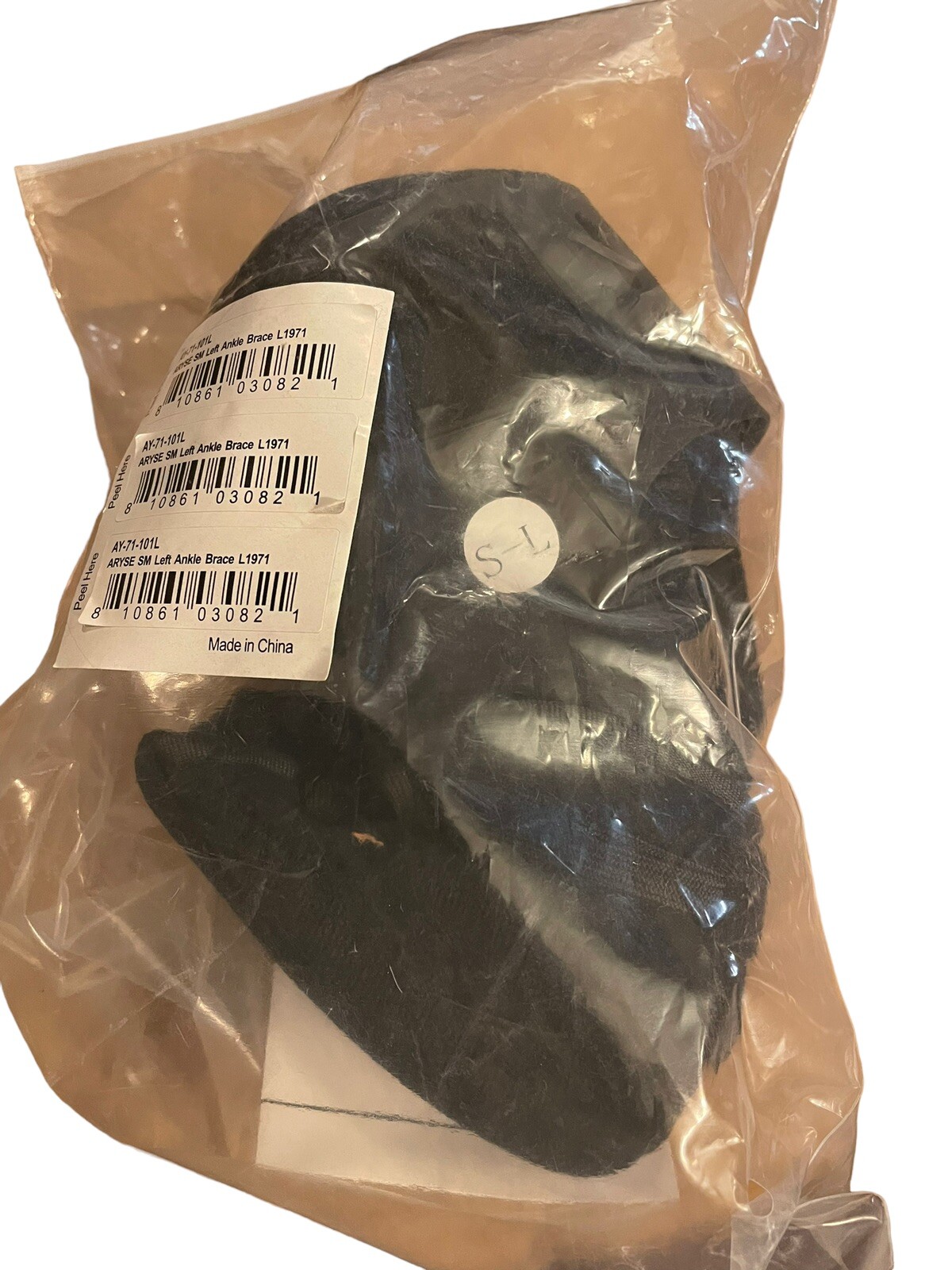 ARYSE Small Ankle Brace, AY71, Left Foot NEW, with instructions,