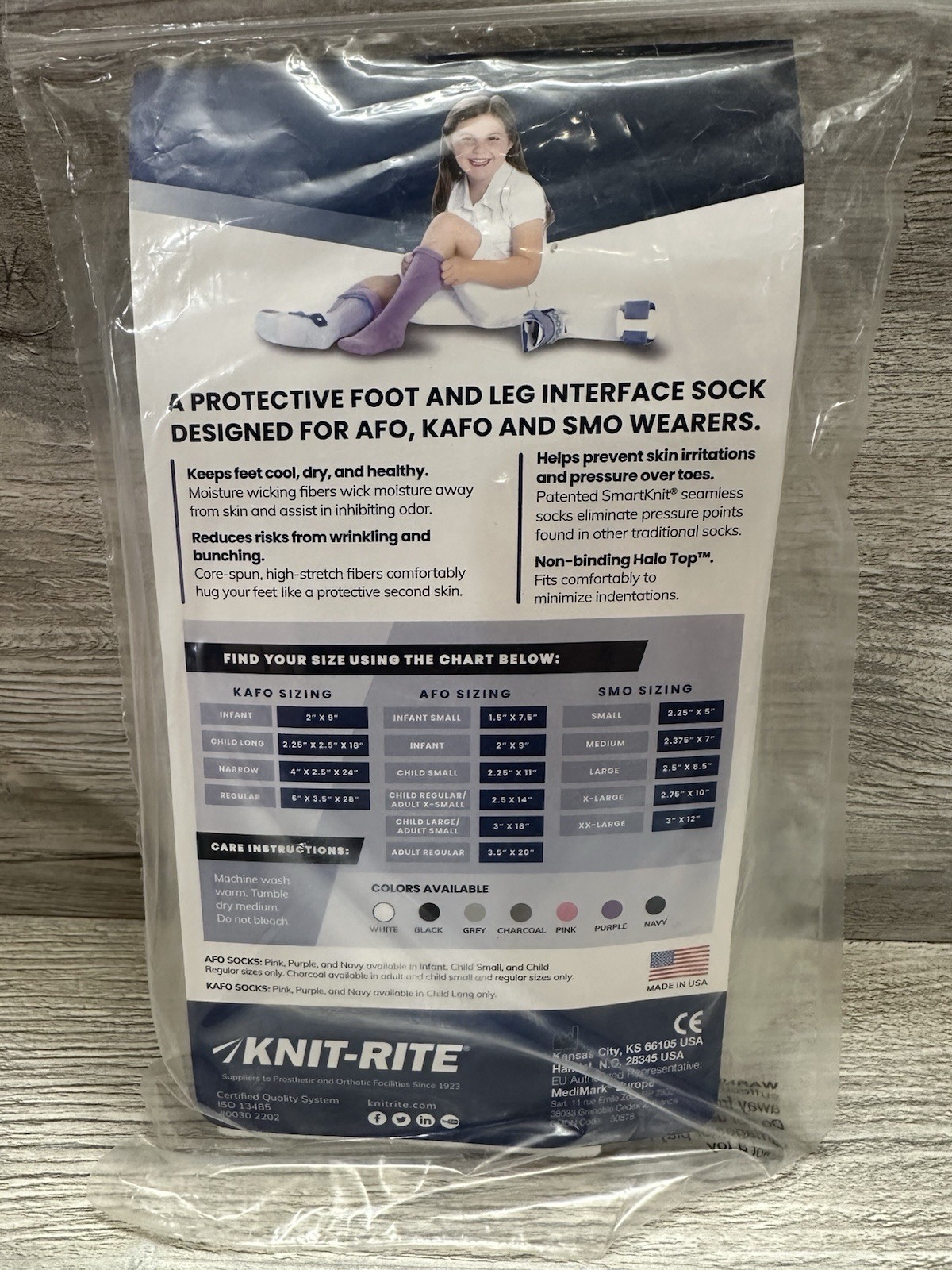 SmartKnit Adult Seamless AFO Interface Socks Adult Regular New 1SP1AFAR White