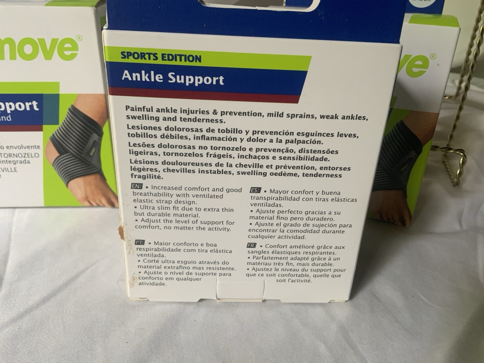 Actimove Ankle Support Elastic Wrap Around Black Small Set 3