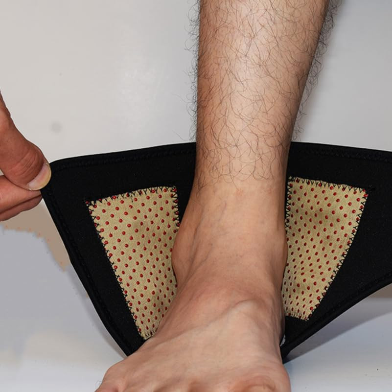 2Pcs Adjustable Ankle Wrap Protector Self Heating Magnetic Ankle Brace for Sprai