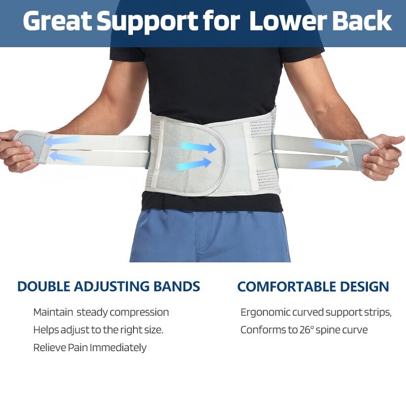 Adjustable Lumbar Support Lower Waist Back Belt Brace For Pain Relief Men Women
