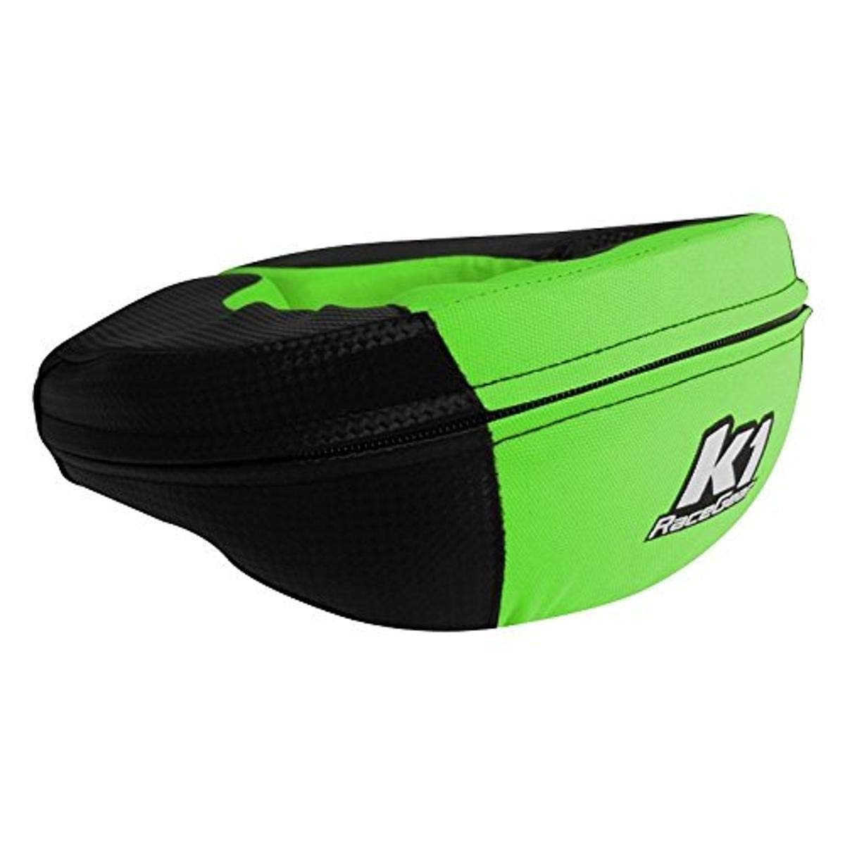 K1 Race Gear 15-NEC-CAV-A Neck Protector Brace Carbon/Green, Adult